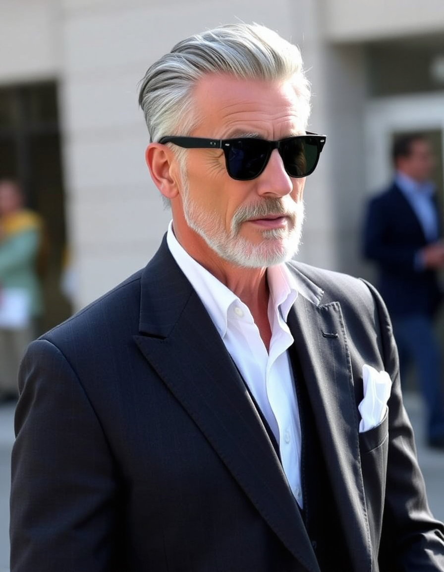 grey hair men over 50 styles
