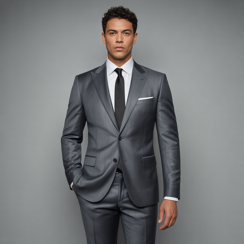 grey suit