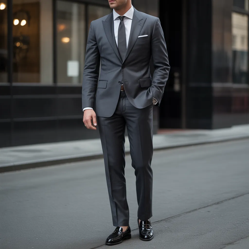 grey suit