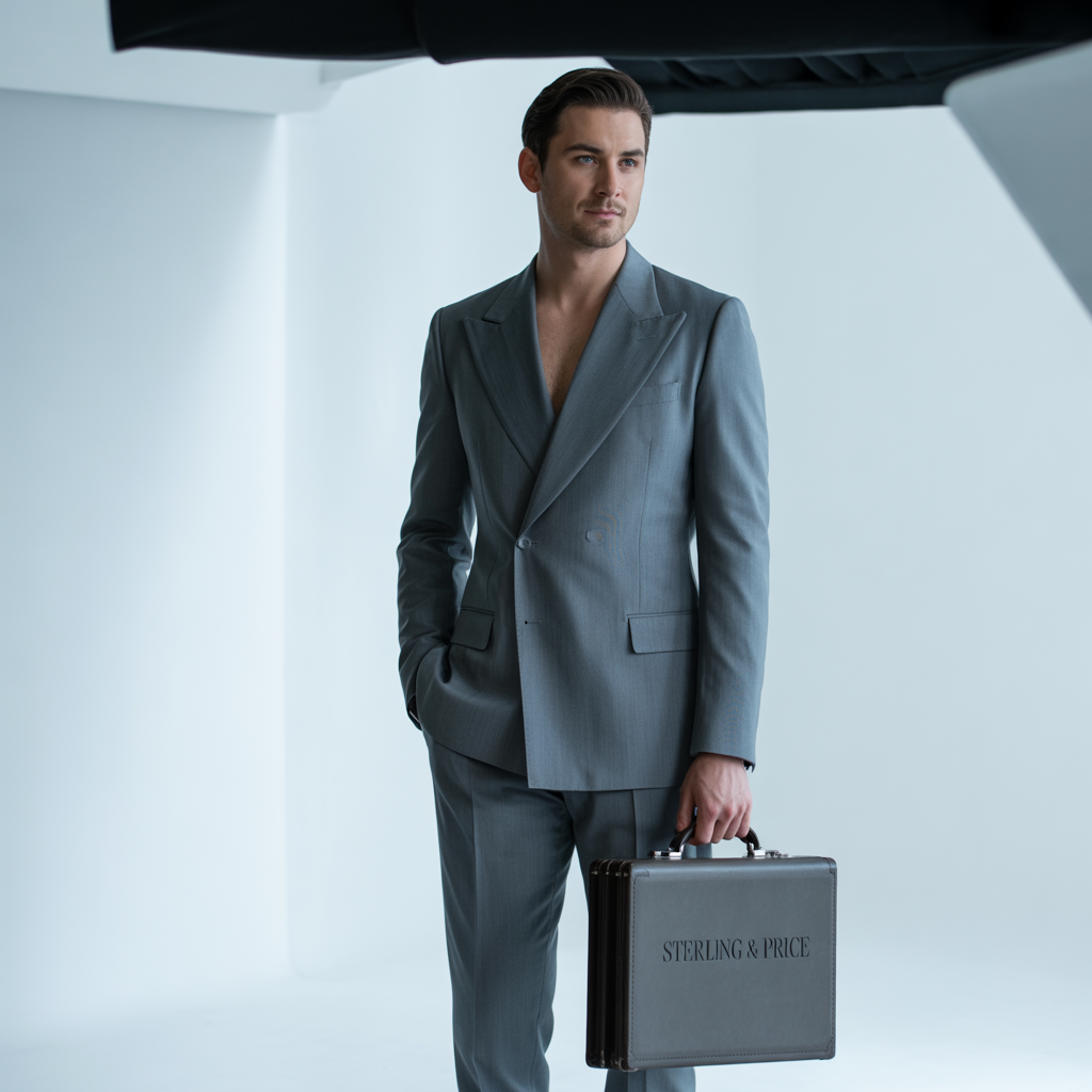 grey suit