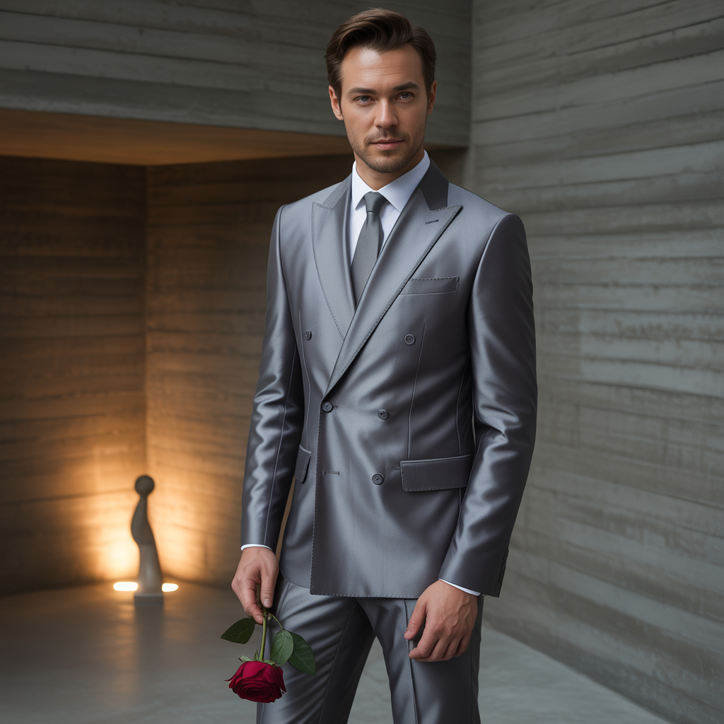 grey suit