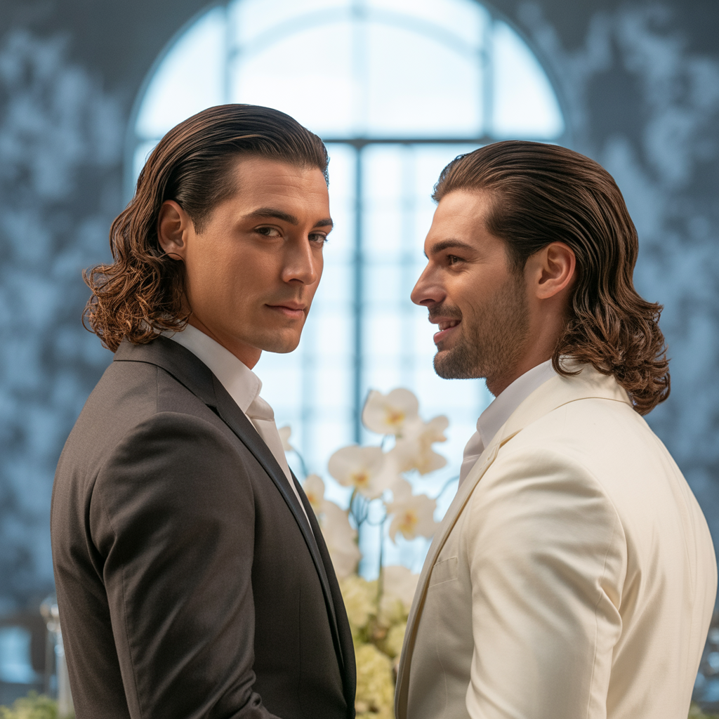 grooms hairstyles for long hair