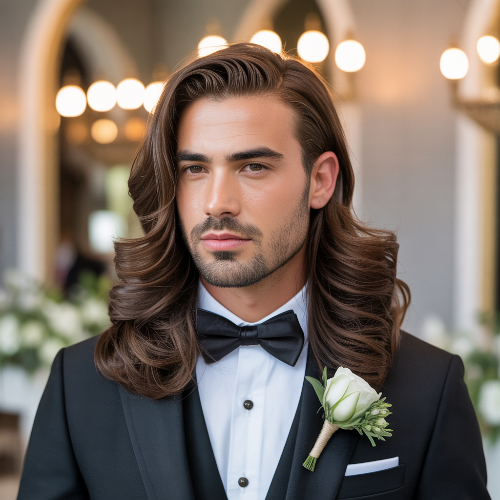 grooms hairstyles for long hair