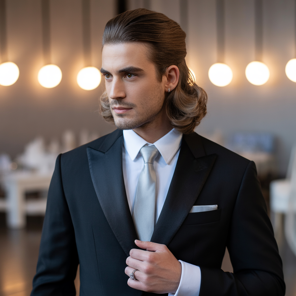 grooms hairstyles for long hair