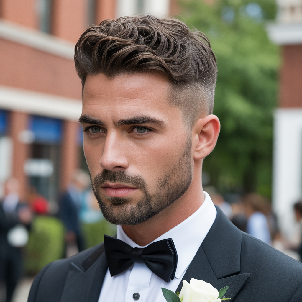 grooms hairstyles with beard