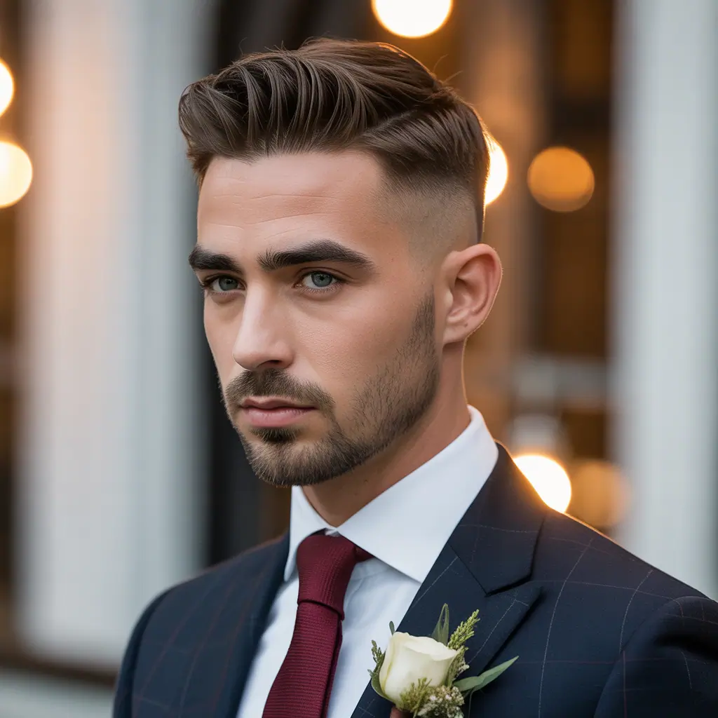 grooms hairstyles with beard