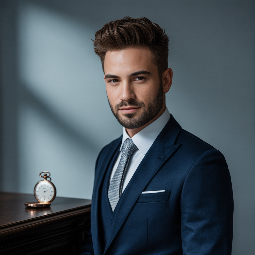 grooms hairstyles with beard