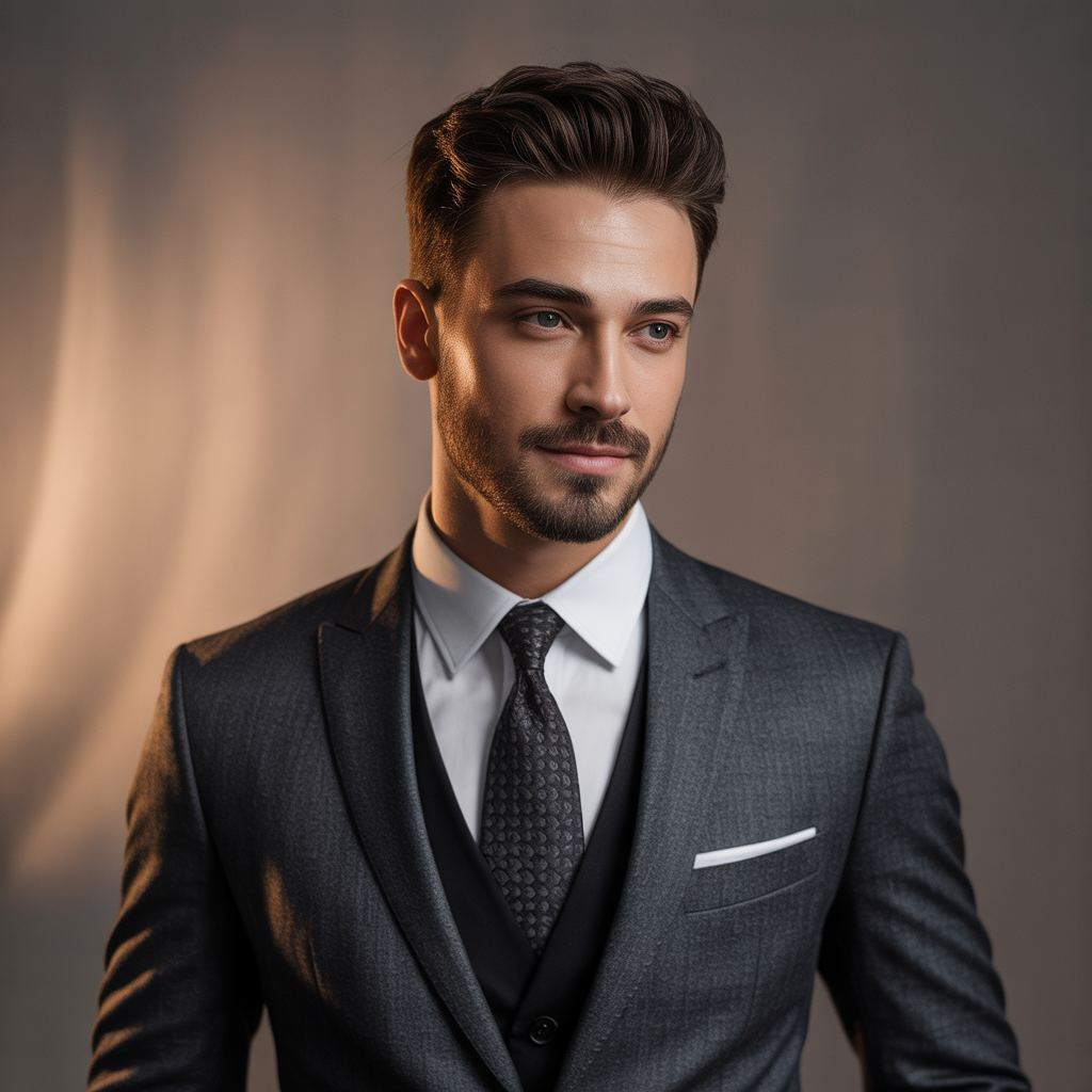grooms hairstyles with beard
