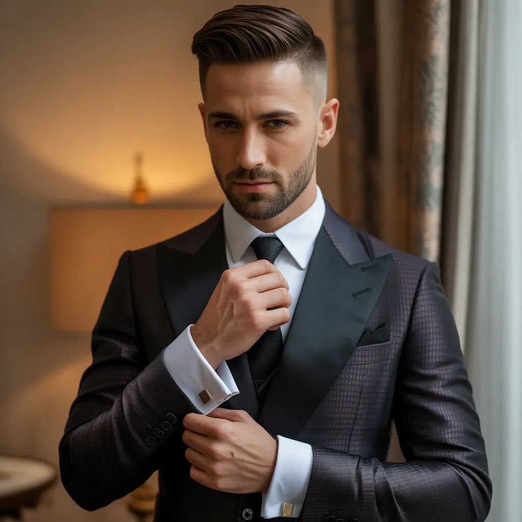 grooms hairstyles with beard