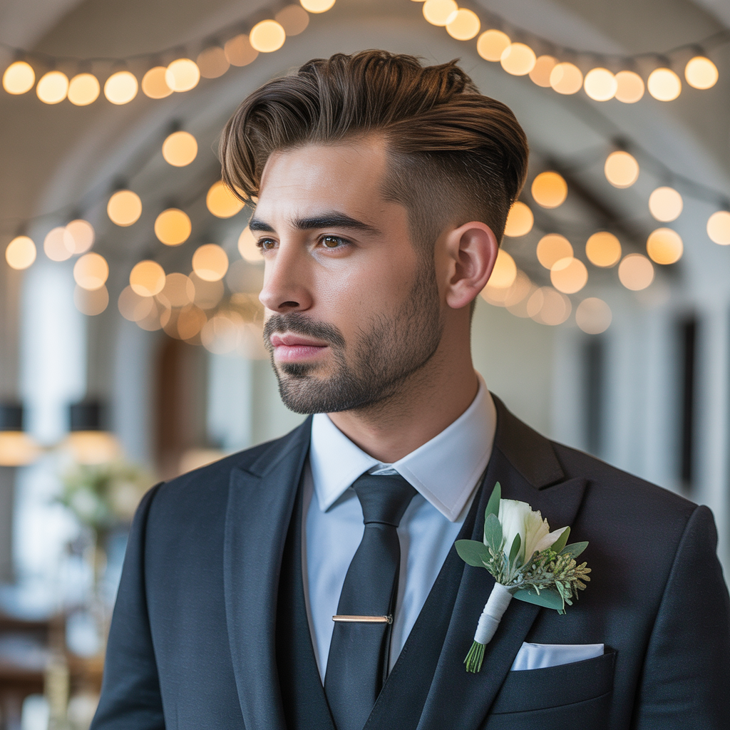 grooms hairstyles with beard