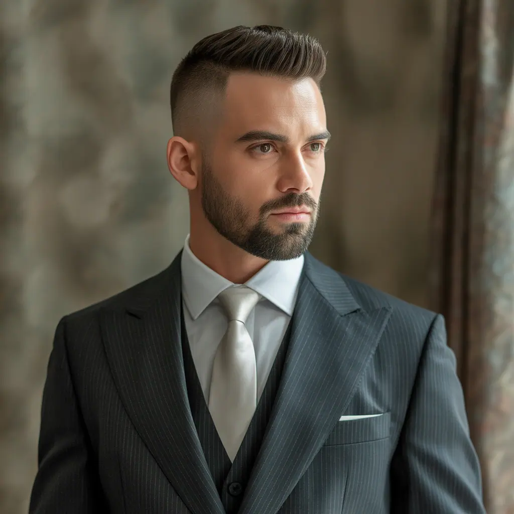 grooms hairstyles with beard