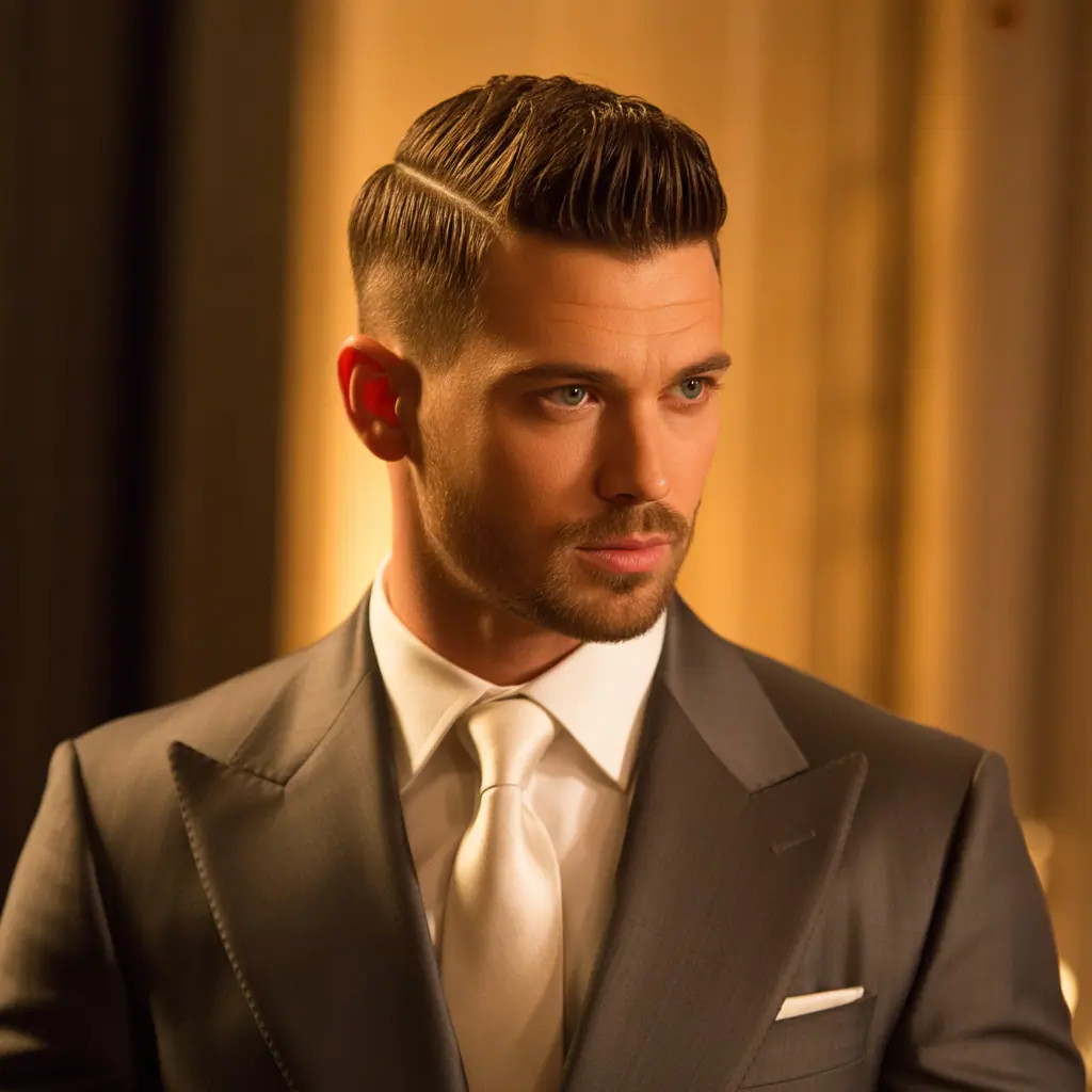 grooms hairstyles with beard