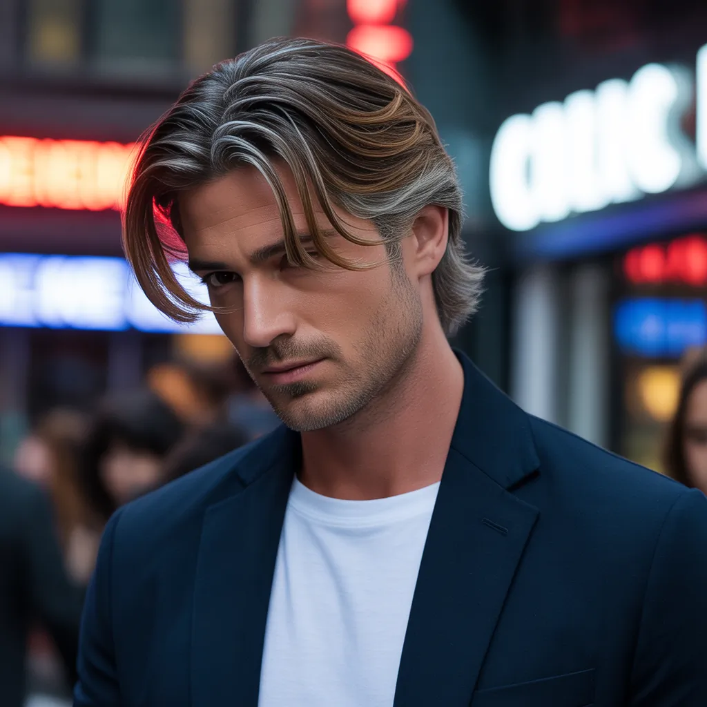 highlights to cover gray hair brunettes