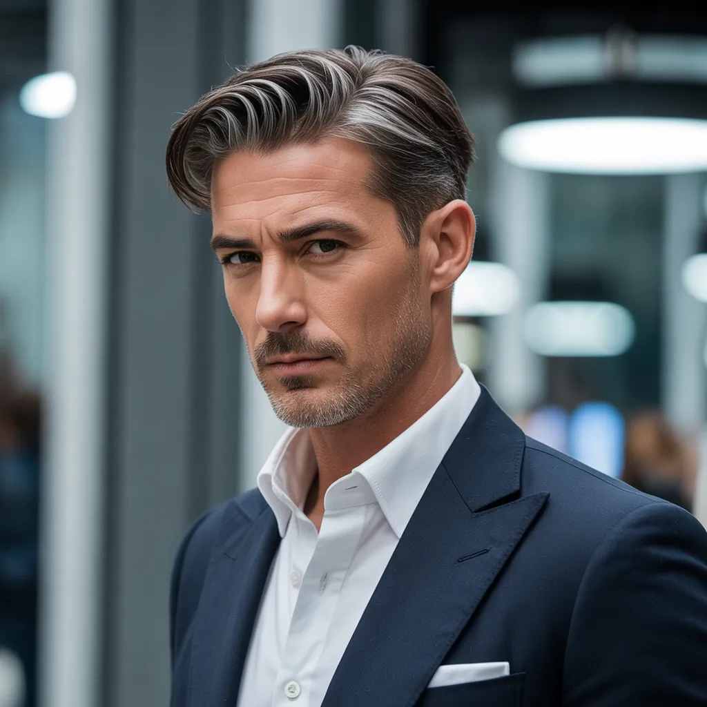 highlights to cover gray hair brunettes