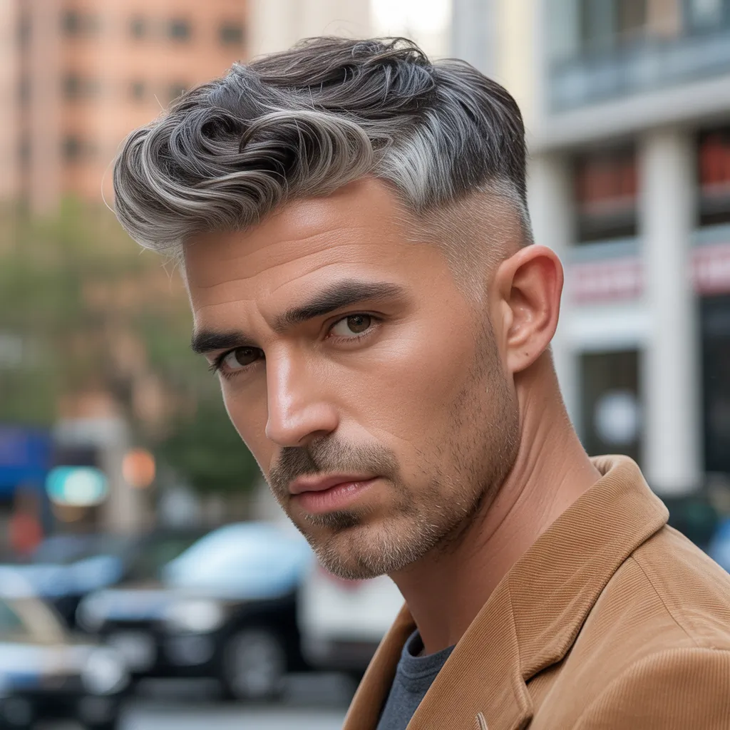 highlights to cover gray hair brunettes