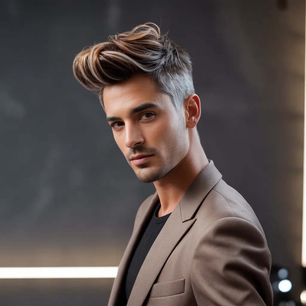 highlights to cover gray hair brunettes