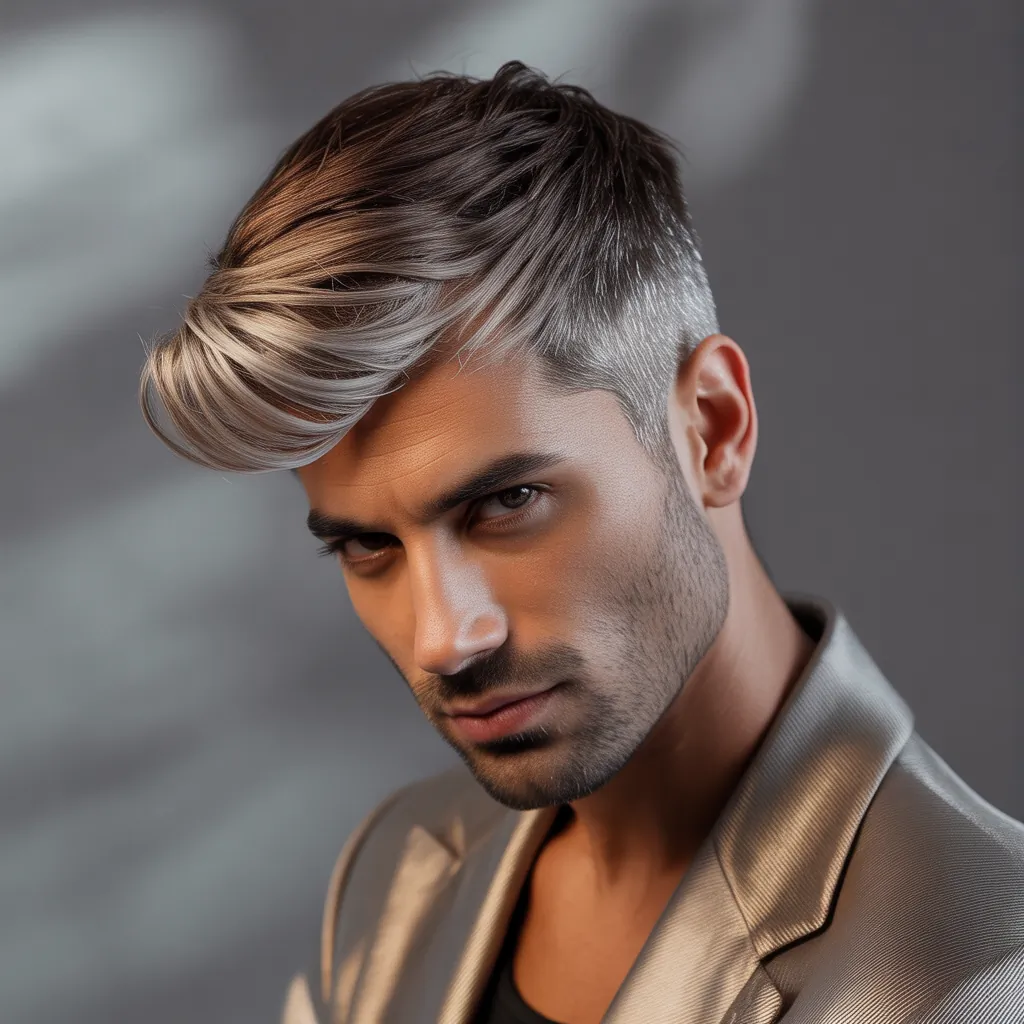 highlights to cover gray hair brunettes