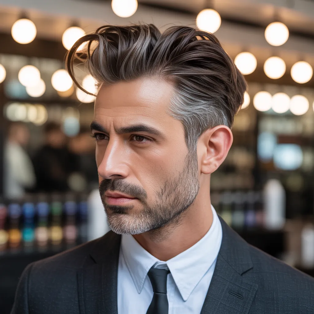 highlights to cover gray hair brunettes