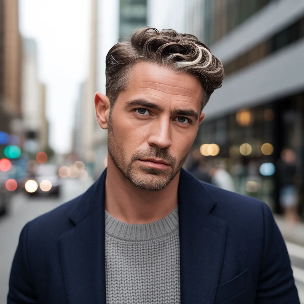 highlights to cover gray hair brunettes