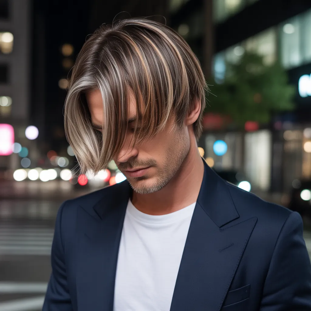 highlights to cover gray hair brunettes