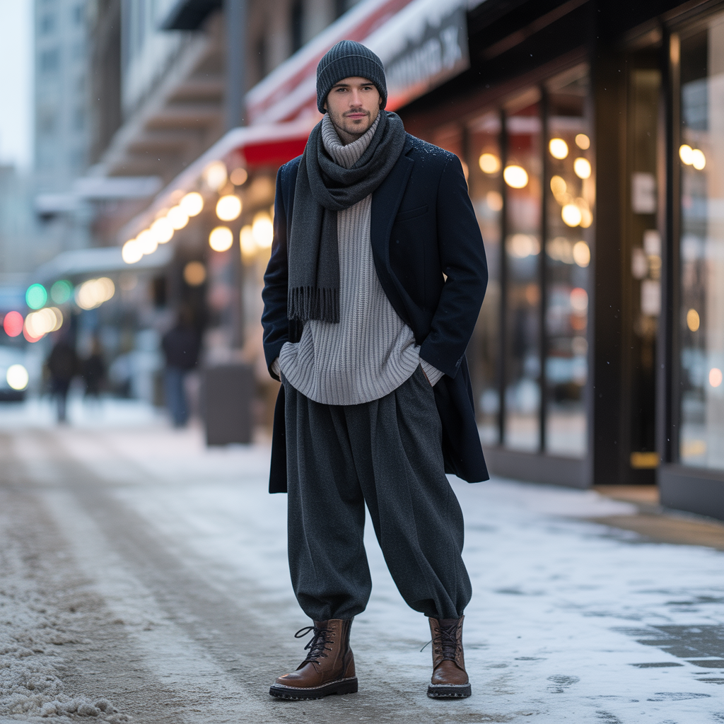 how to style baggy pants in winter menstyle guide