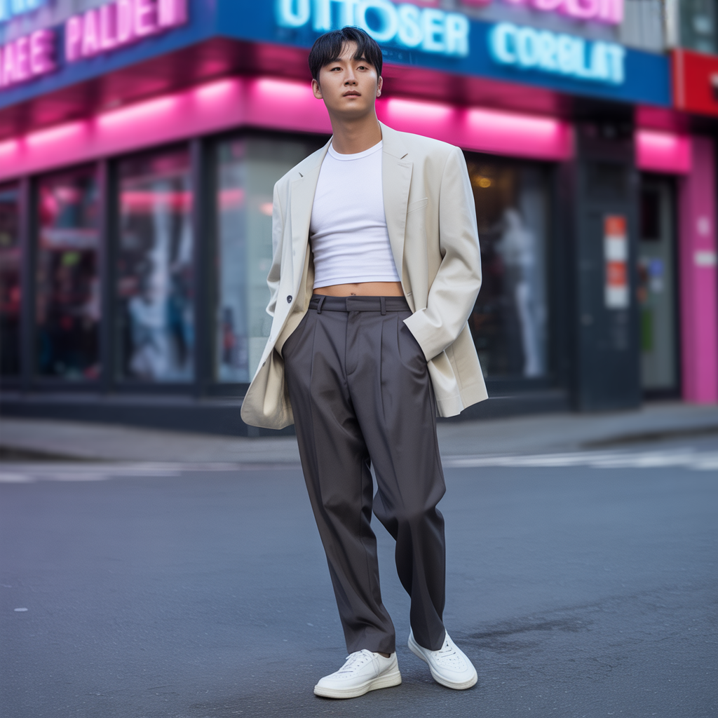 how to style baggy pants like korean men