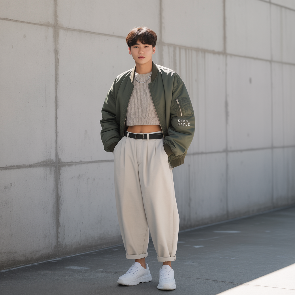 how to style baggy pants like korean men