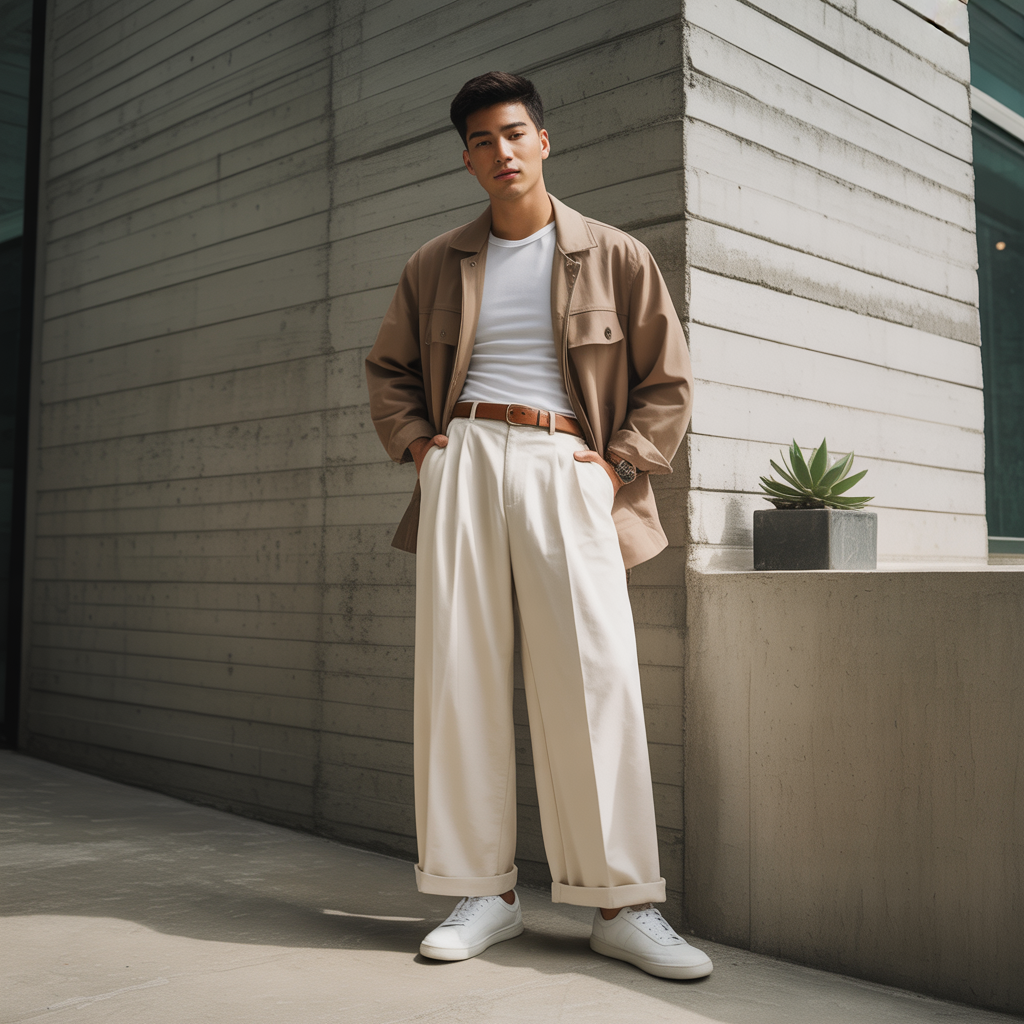 how to style baggy pants like korean men