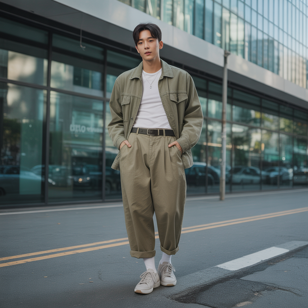 how to style baggy pants like korean men