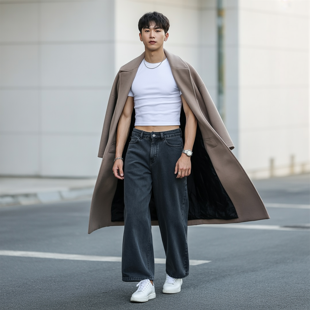 how to style baggy pants like korean men