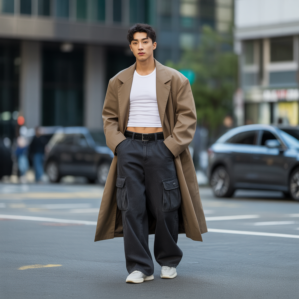 how to style baggy pants like korean men