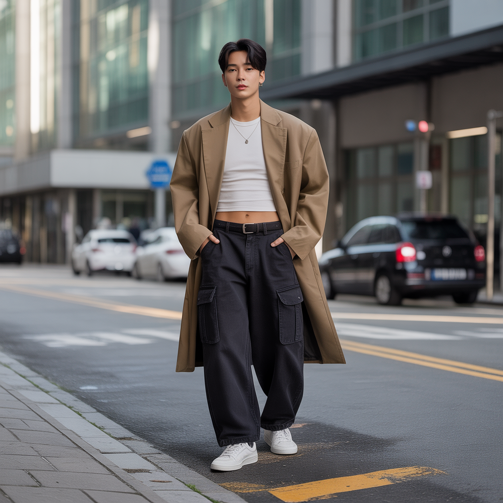 how to style baggy pants like korean men