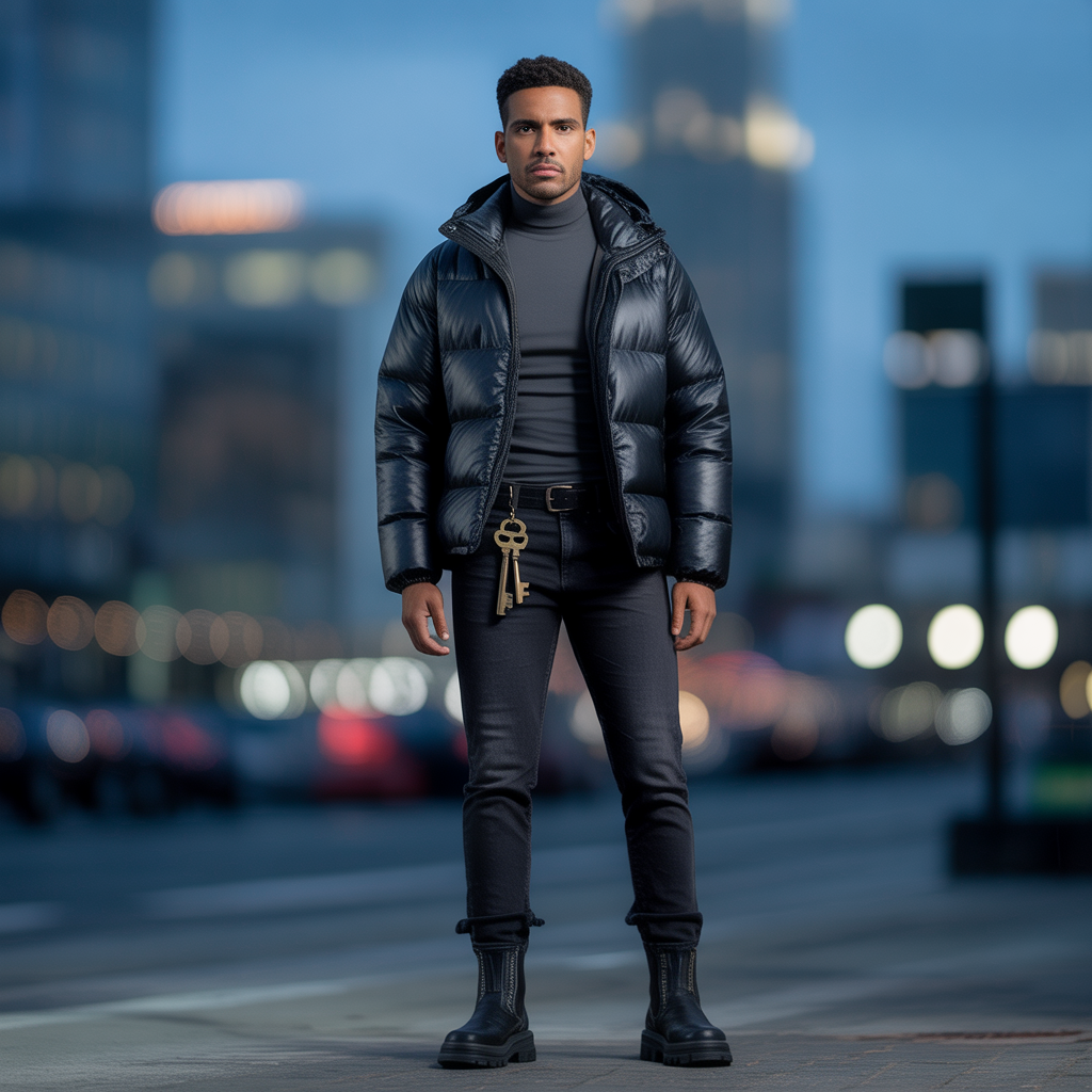 how to style black puffer jacket in this winter