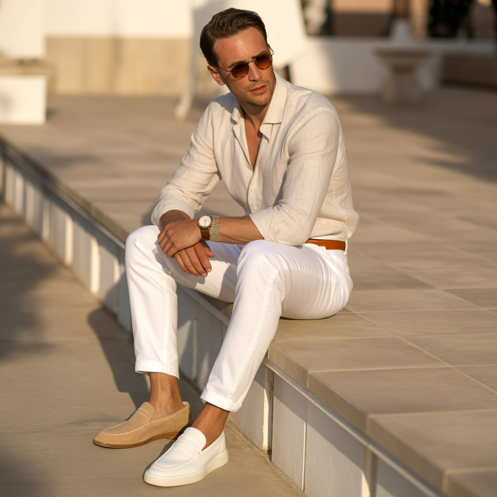 how to style white pants in summer