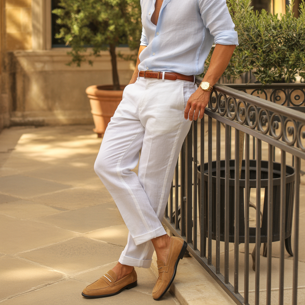 how to style white pants in summer