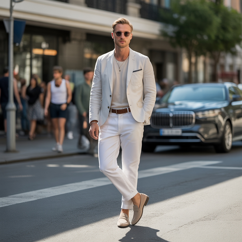 how to style white pants in summer
