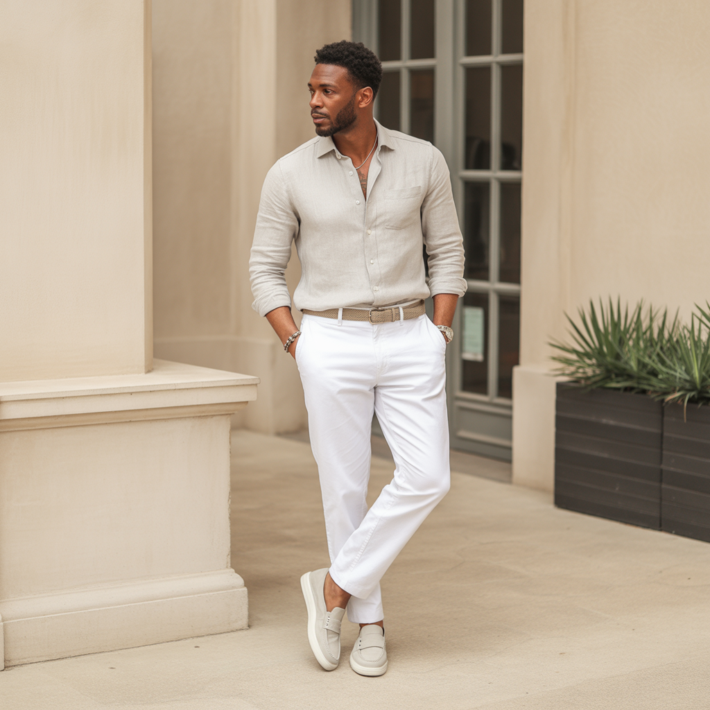how to style white pants in summer