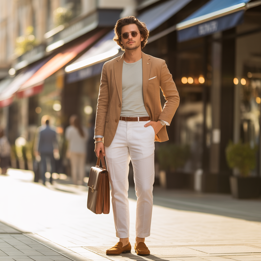 how to style white pants in summer