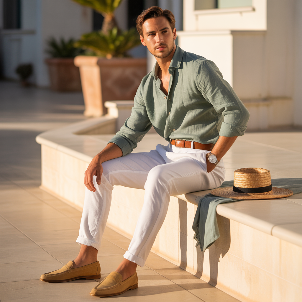 how to style white pants in summer