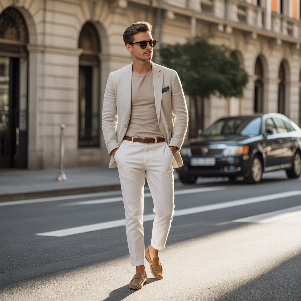 how to style white pants in summer
