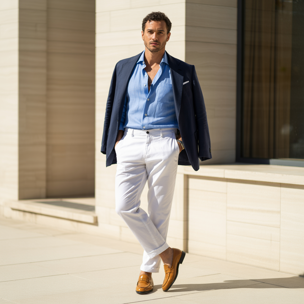 how to style white pants in summer