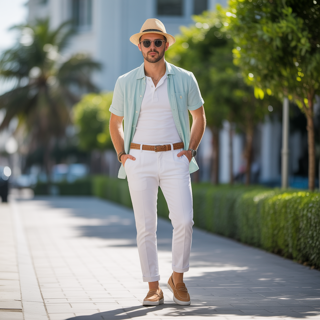 how to style white pants in summer