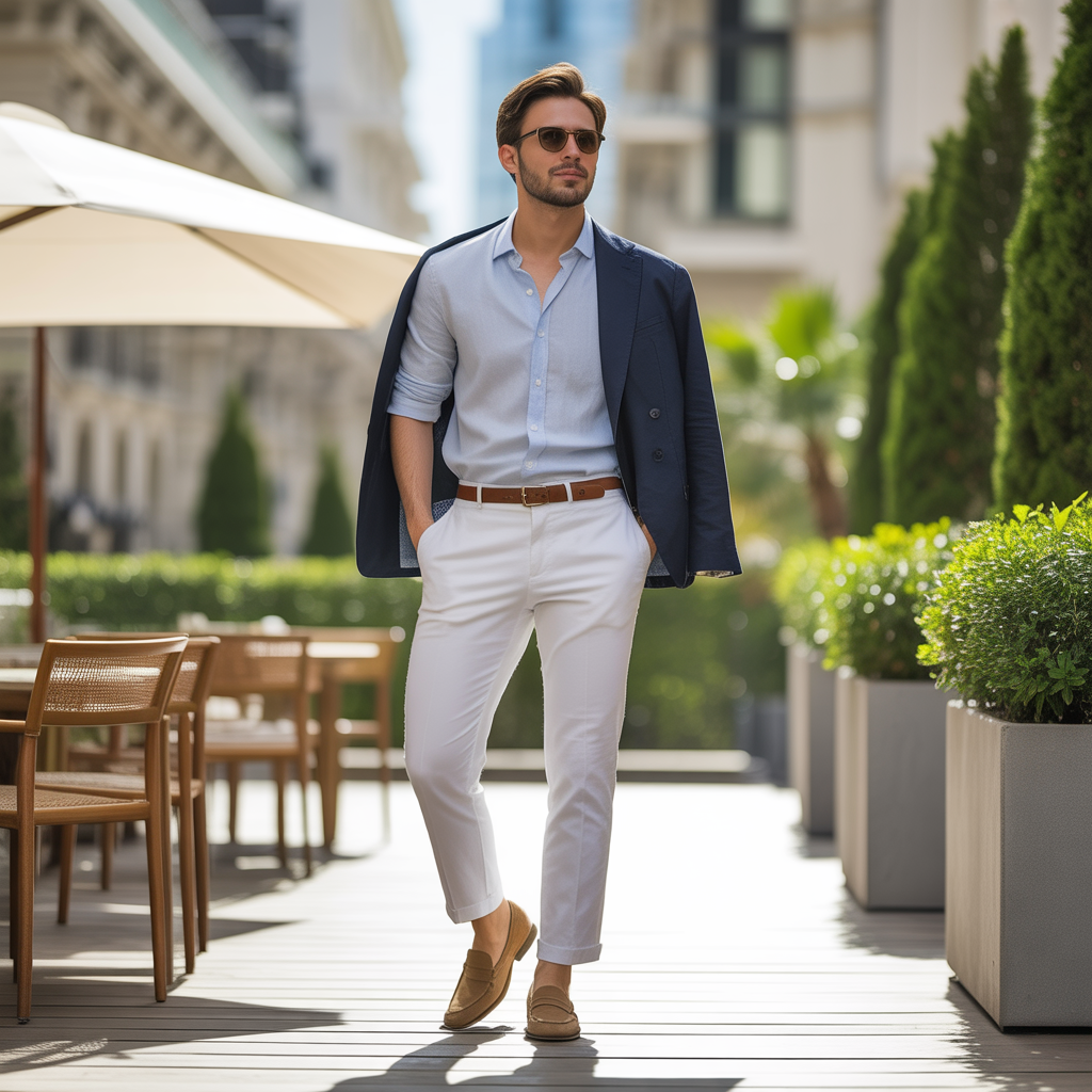 how to style white pants in summer