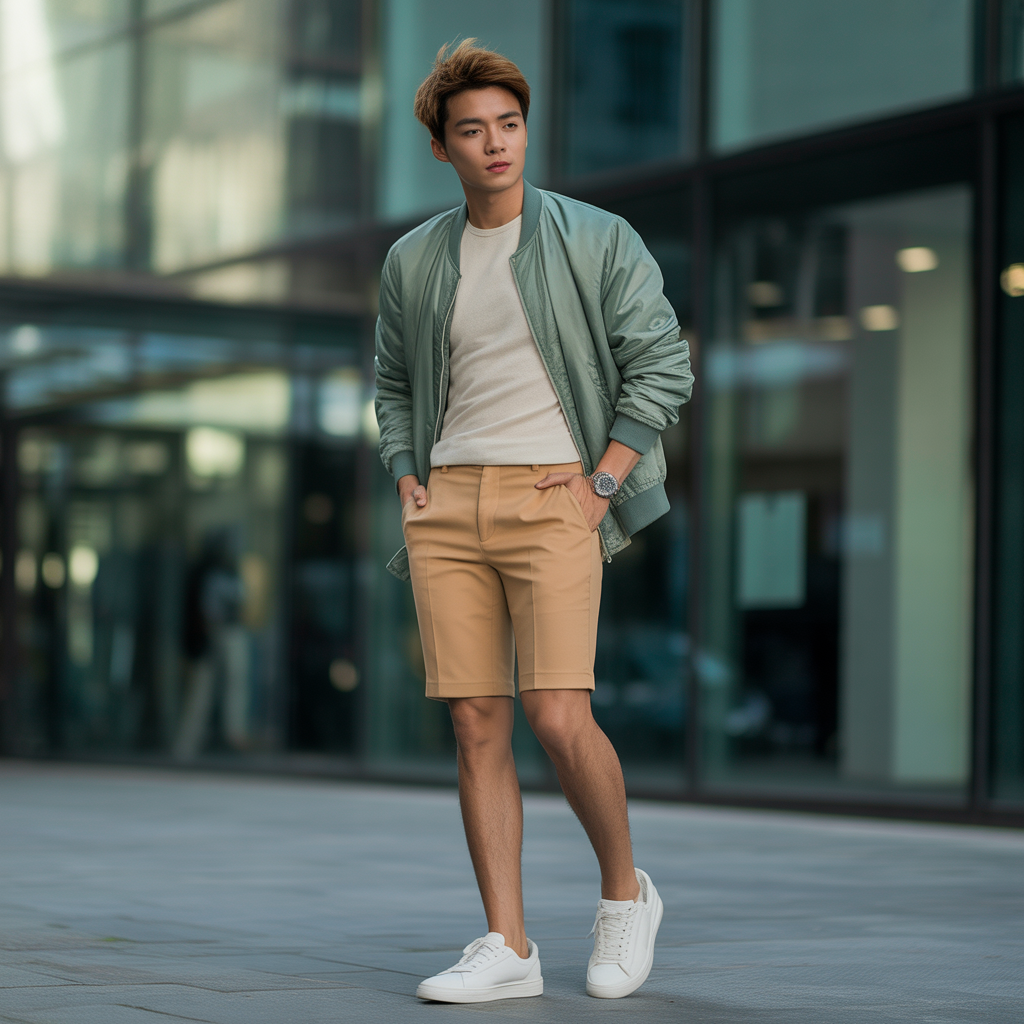 how to style your shorts like korean men