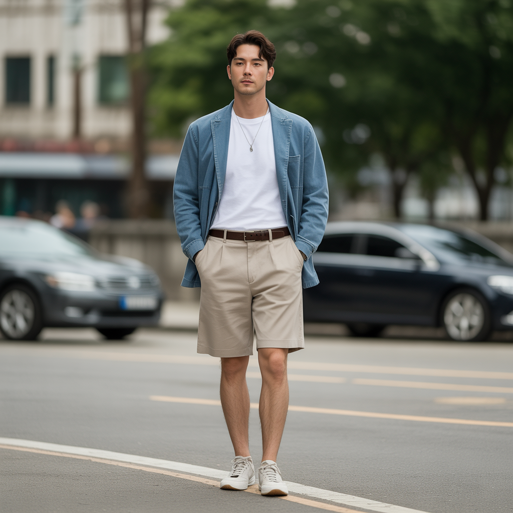 how to style your shorts like korean men