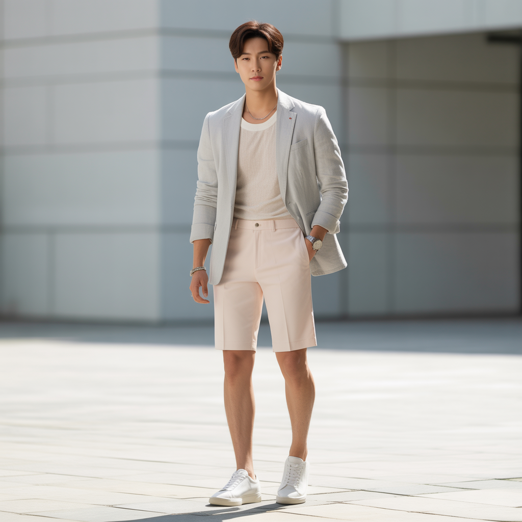 how to style your shorts like korean men