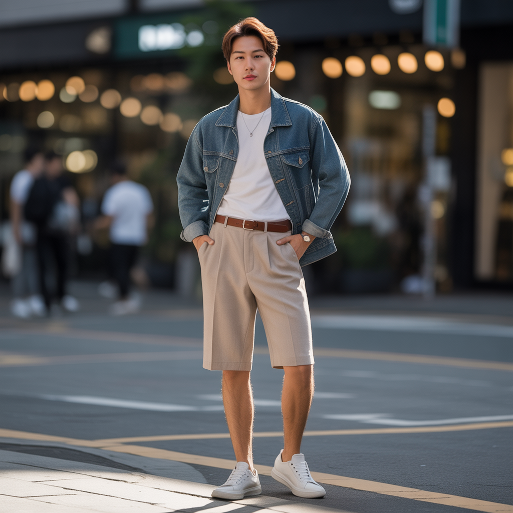 how to style your shorts like korean men