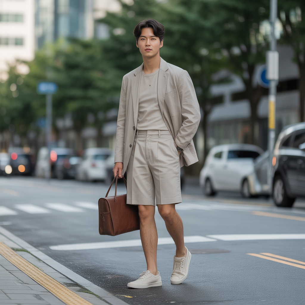 how to style your shorts like korean men