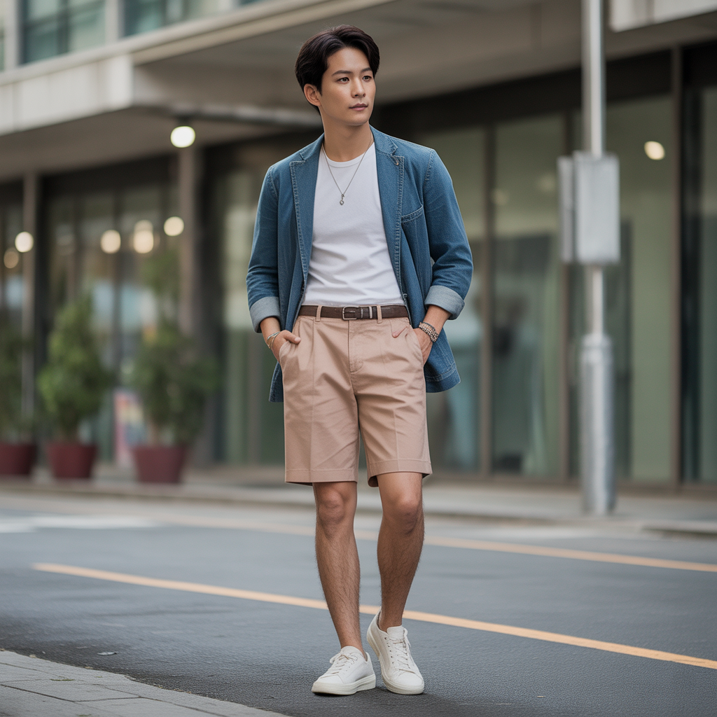 how to style your shorts like korean men