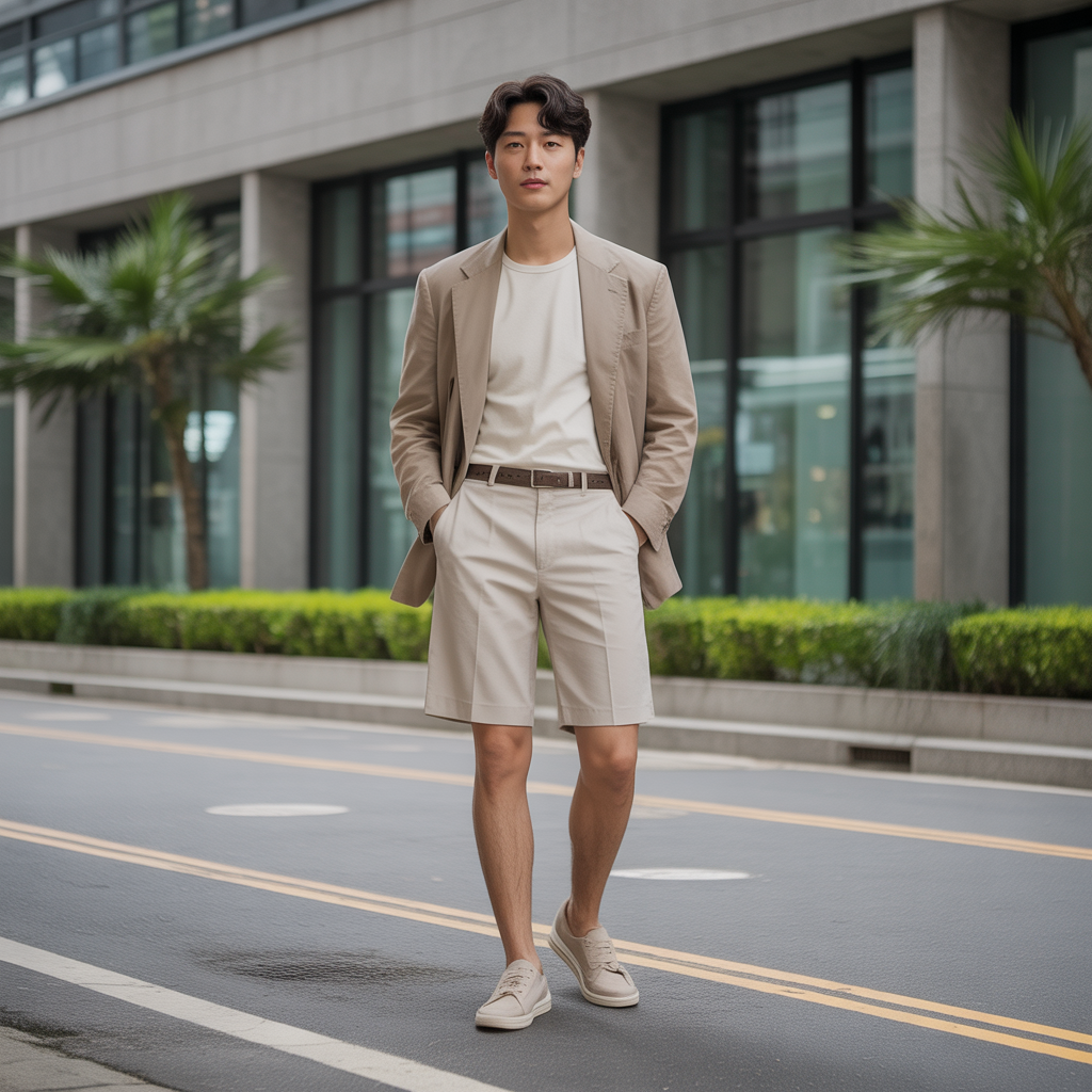 how to style your shorts like korean men